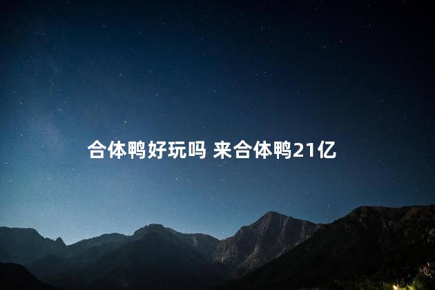 合体鸭好玩吗 来合体鸭21亿